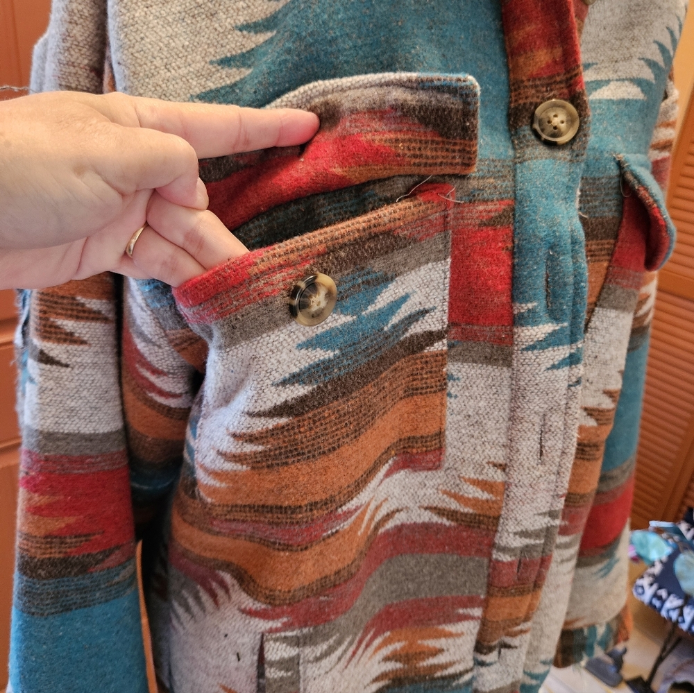 Southwestern Aztec Patterned Jacket - image 6